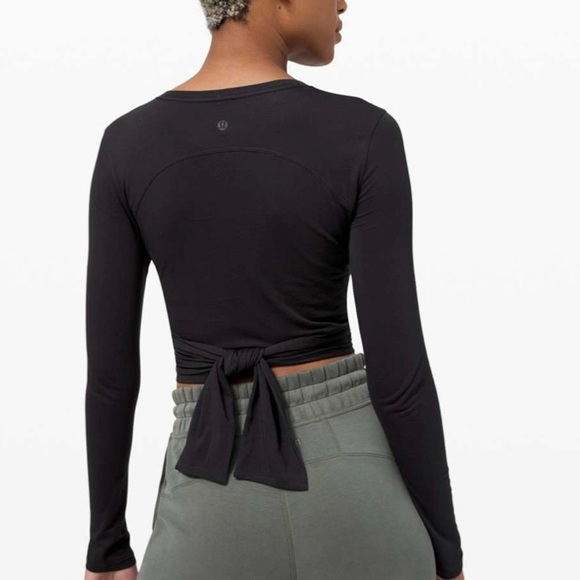 Lululemon Gather and Grow Long Sleeve Shirt Top Dance – Black Like New – Size 6 - Picture 1 of 8